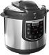 02141 6-quart Electric Pressure Cooker, Black, Silver, Stainless Steel
