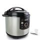 12 Qt. Black And Silver Electric Pressure Cooker With Automatic Shut-off