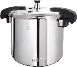 15 Quart Pressure Cooker Stainless Steel Large Canning Pot with Lid for Home