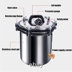 18L Portable Stainless Steel Heating Autoclave High Pressure Sterilizer