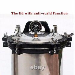 18L Stainless Steel Autoclave Pressure Steam Sterilizer Electric Heated 126? USA