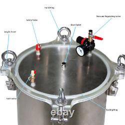 1L Stainless Steel Pressure Barrel With Transparent Acrylic Lid Dispensing