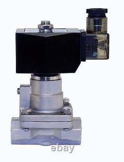 3/4 Inch High Pressure Stainless Steel Electric Steam Solenoid Valve 110V AC NC
