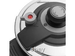 4Pc Stainless Steel Pressure Cooker Set 7.4Qt & 4.2Qt Dishwasher Safe Durable