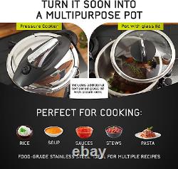 4.2 Quart / 4 Liters Stainless Steel Easy Use Pressure Cooker with Extra Tempere