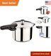 6-qt Stainless Steel Pressure Cooker Tenderizes Meat Flavorful Cooking