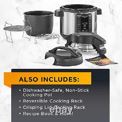 8-Quart Pressure Cooker Includes Air Fryer Lid Stainless Steel Multi-Functional