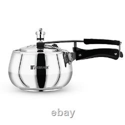 Bergner 5 Ltr Stainless Steel Pressure Cooker With Inner Lid, Induction Base