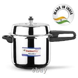 Butterfly Blue Line Stainless Steel Pressure Cooker, 10 L, Silver- Free Shipp