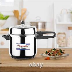 Butterfly Blue Line Stainless Steel Pressure Cooker, 10 L, Silver- Free Shipp