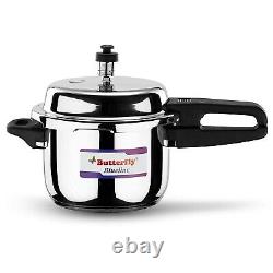 Butterfly Blue Line Stainless Steel Pressure Cooker, 5Ltr, Silver- Free Shipp