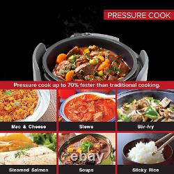 Duet Pressure Cook and Air Fryer Combo Cook Stainless Steel Pot & Rack Non-Sti