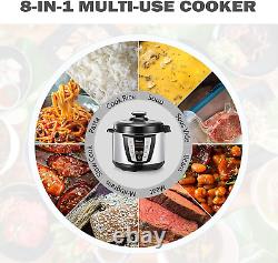 Electric Pressure Cooker 5 Quart Multi Cooker 8-In-1 Mult Programmable Cooker