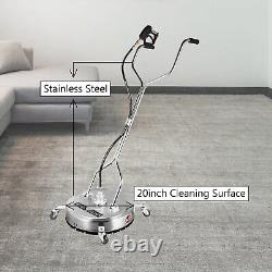 Flat Surface Cleaner 20 Stainless Steel 4000PSI Water Pressure Washer Wheels