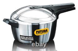 Futura 5.5L Stainless Steel Induction Base Pressure Cooker FSS55 By Hawkins