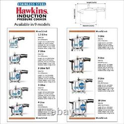 Hawkins 1.5 Litre Pressure Cooker, Stainless Steel Inner Lid Cooker
