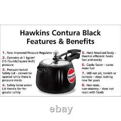 Hawkins Contura Hard Anodized Aluminium Pressure Cooker Different Size Available