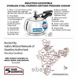 Hawkins Contura Induction Compatible Pressure Cooker 2 L Stainless Steel, 1 Pc