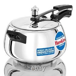 Hawkins Contura Stainless Steel Pressure Cooker, 5 Ltr, (Silver)- Free Delivery
