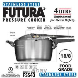 Hawkins Futura Stainless Steel Induction Base Pressure Cooker