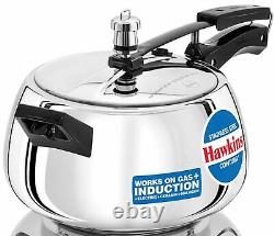 Hawkins Pressure Cooker 5 Liters Stainless Steel Silver Color Best Kitchen Gift