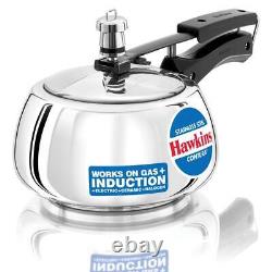 Hawkins Stainless Steel Contura Induction Compatible Pressure Cooker 2 L Silver