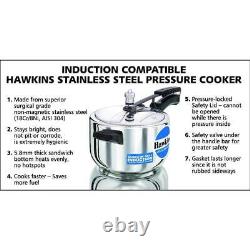 Hawkins Stainless Steel Induction Compatible Pressure Cooker 4 Litre Silver