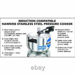 Hawkins Stainless Steel Induction Compatible Pressure Cooker, 4 Litre, Silver