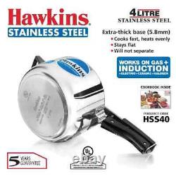 Hawkins Stainless Steel Inner Lid Induction Compatible Cooking Pressure Cooker