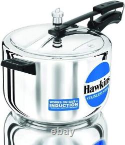 Hawkins Stainless Steel Pressure 8 Liter Cooker, Silver