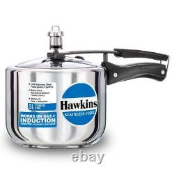 Hawkins Stainless Steel Pressure Cooker 3 Litre, Silver (B33)- Free Delivery