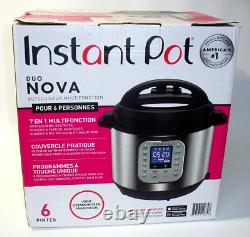 Instant Pot Duo Nova 7-in-1 Multifunction Electric Pressure Cooker 6 Qt. NEW