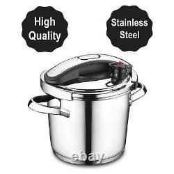Korkmaz Vertex Black Stainless Steel Pressure Cooker, 6.3 qt
