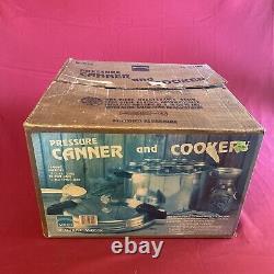 MIRRO 12 QT PRESSURE CANNER In BOX M-0512 VTG Made In USA, 10 Pint Jar Capacity