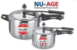 Mr. Cook NU-AGE Stainless Steel Inner Lid Pressure Cooker 5 L Induction Base