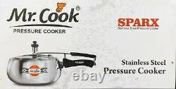 Mr. Cook SPARX Stainless Steel Inner Lid Pressure Cooker 5 L Induction Base