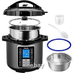 Mueller 6 Quart Pressure Cooker 10 in 1, Cook 2 Dishes at Once