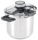 New Viking 8 Quart Easy Lock Clamp Pressure Cooker With Steamer Stainless Steel