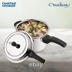 Neelam Stainless Steel CookFast Pressure Cooker, Induction Friendly (5 Litres)