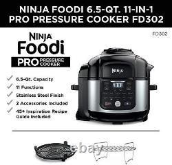 Ninja FD302 Foodi 11-in-1 Pro 6.5 qt. Pressure Cooker & Air Fryer Set