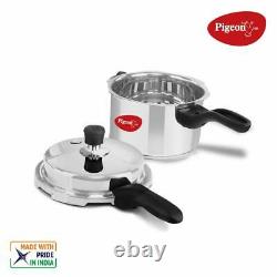 Pigeon by Stovekraft Stainless Steel Pressure Cooker 2 and 3 Litre Outer Lid