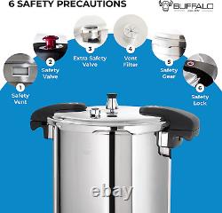 Pressure Cooker 21 Qt Stainless Steel Large Canning Pot with Lid for Home, Com