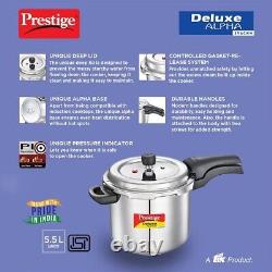 Prestige 5.5 Litre Deluxe Alpha Svachh Stainless Steel Pressure Cooker