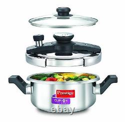 Prestige Clip-on Swachh 3 Litre Stainless Steel Pressure Cooker Fast Shipping
