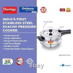 Prestige Deluxe Alpha Svachh 4 L Stainless Steel Junior Handi Pressure Cooker