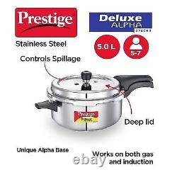 Prestige Deluxe Alpha Svachh 5 L Stainless Steel Deep Pan Pressure Pan Cooker