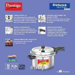 Prestige Deluxe Alpha Svachh 6.5 Ltr Stainless steel Pressure Cooker 20252