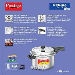 Prestige Deluxe Alpha Svachh 6.5 Ltr Stainless steel Pressure Cooker 20252