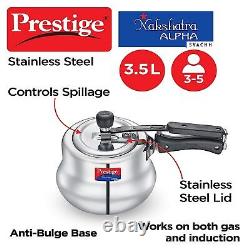 Prestige Nakshatra Alpha Svachh 3.5 Ltr Stainless Steel Pressure Handi Cooker
