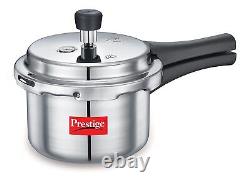 Prestige Popular Aluminium Pressure Cooker, 1.5 Litres, Silver